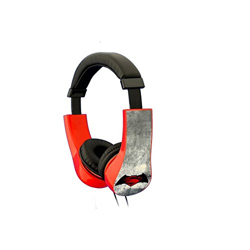 Sakar 021331181572 Batman Kid Safe Over the Ear Headphone w/ Volume Limiter,  Silver and red