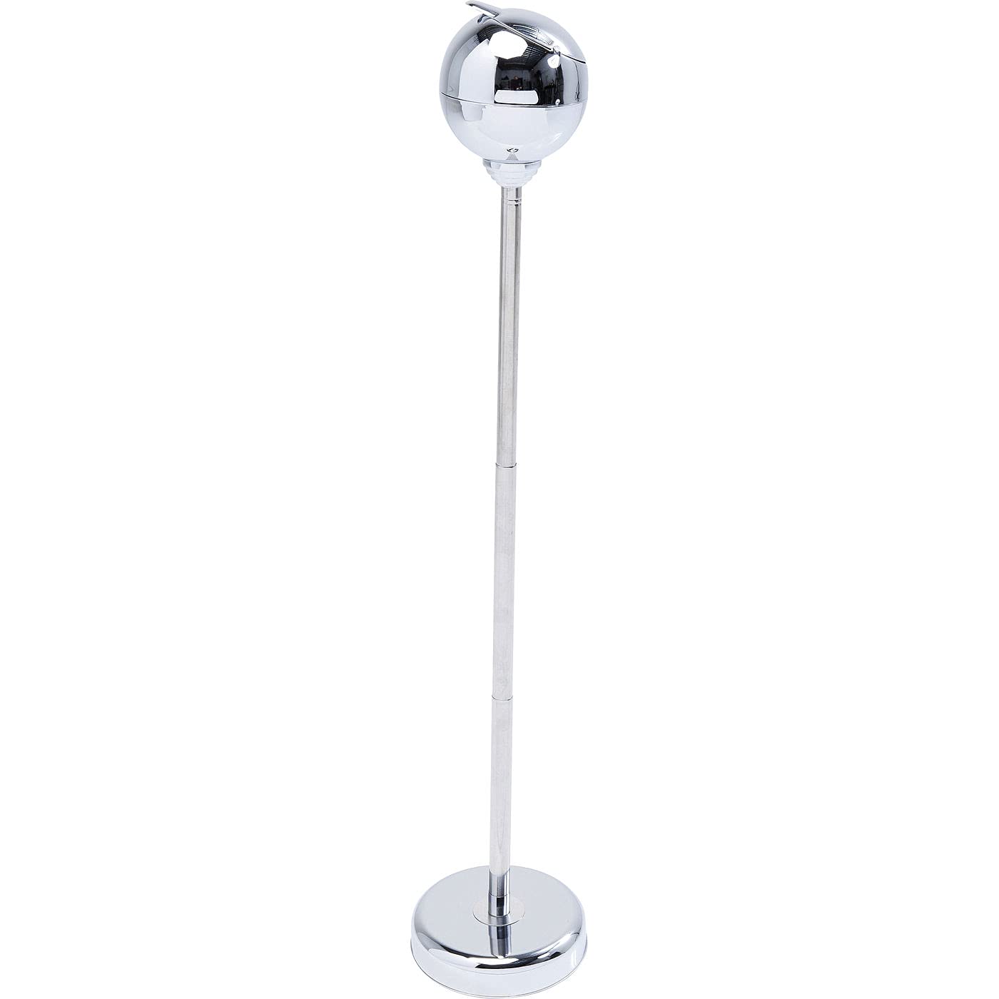 Kare Design Floor Ashtray Spheric, Chrome, Steel Chromed, Height-Adjustable, Retro, Modern Pedestal Ashtray with Lid, 72x13x13 cm (H/W/D)