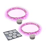 RTGS Products Pink Colored LED Lights Indoor Outdoor String Lights, Fairy Lights Battery Powered Patio, Bedroom, Holiday Decor, etc (Pink Color 20 LEDs 7.5 Feet 2 Sets)