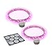 RTGS Products Pink Colored LED Lights Indoor Outdoor String Lights, Fairy Lights Battery Powered Patio, Bedroom, Holiday Decor, etc (Pink Color 20 LEDs 7.5 Feet 2 Sets)