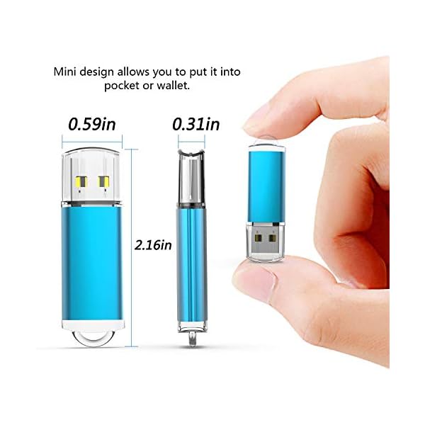 wellsenn USB-Stick 1,2,4,8 GB x 10 Bulk Memory Stick Jump Drive Externe Laufwerke USB Stick USB Speicher Portable Thumb… – Bild 3
