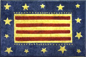 Americana Picnic All-Stars Flag Area Rug- Imported/Outdoor ...