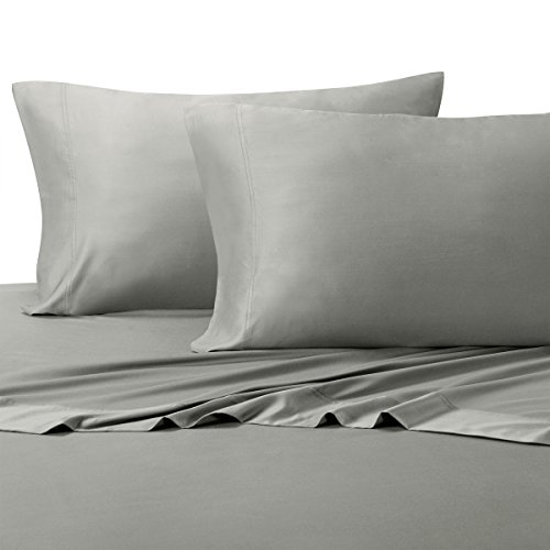 8 Pieces 100% Bamboo Bed in a Bag Set: Full Size, Bamboo Viscose, Solid Grey (Sheet Set & Duvet Cover Set) + White Down Alternative Comforter Sets