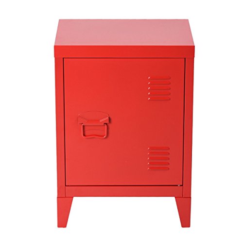 HouseinBox Office File Storage School Lab Supplies Stand Storage 2 Tier Cabinet Shelves, Detachable 4 Legs,Size:15.9'' x 12'' x 22.6'',Red - Thumbnail 2