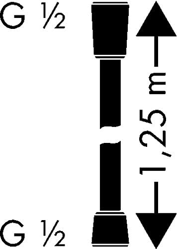 hansgrohe Isiflex, universal fit shower hose 1.25 m, tangle free, flexible shower head hose anti-kink, incl. sealing rings - Image 3