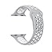 AWSTECH 42mm Soft Silicone Sport Style Replacement Watch band Strap for Apple iWatch Series 1 Series 2 - Gray/White