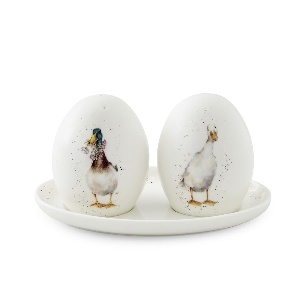 Wrendale Designs Salt & Pepper Pots and Tray, White