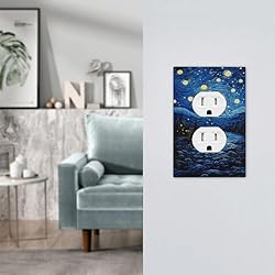 Tewujay Decorative Outlet Cover 1 Gang Abstract