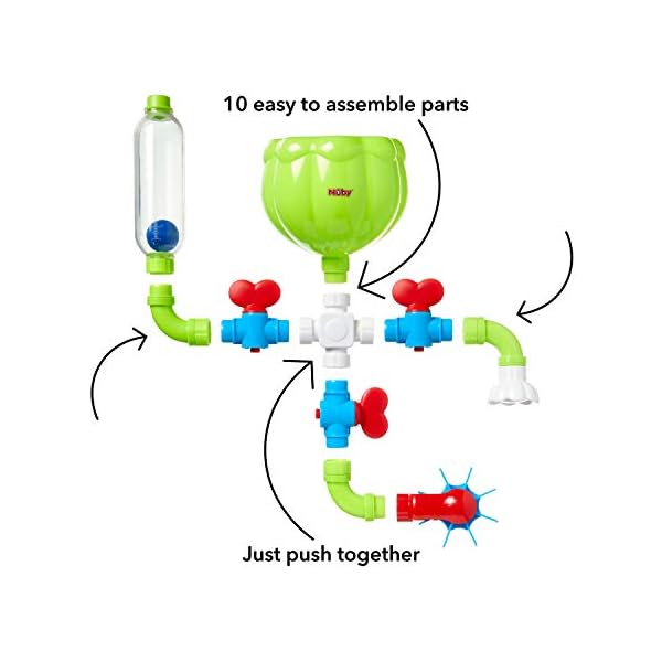 Nuby Wacky Water Works Pipes Bath Toy for 3 Year Olds
