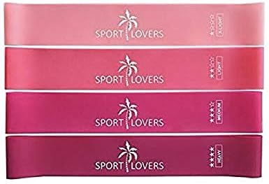Sport Lovers Resistance Bands - Booty Bands - Exercise Leg Bands - Ideal for Crossfit, Yoga, Fitness