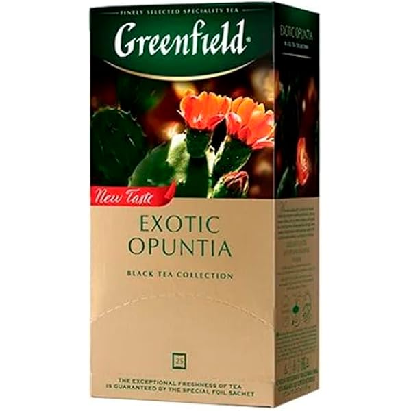 Amazon.com : Greenfield Exotic Opuntia Flavored Black Tea – 25 Tea