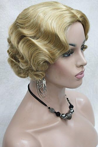 StrongBeauty Vintage Marilyn Monroe Cosplay Wig Short Wavy Flapper Wig (24B)