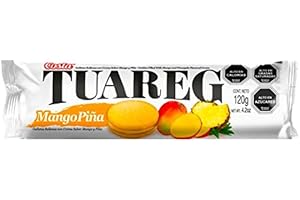 Costa Tuareg Mango Pineapple Cookies - Tropical Flavored Cookies, Blend of Sweet and Tangy Flavors, Great Snack for Kids and Adults, School, Office & Breakfast, Imported from Chile (120 g)