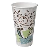 Georgia-Pacific PerfecTouch 5356DX WiseSize Coffee Design Insulated Paper Cup, 16oz (Case of 20 Sleeves, 25 Cups per Sleeve)