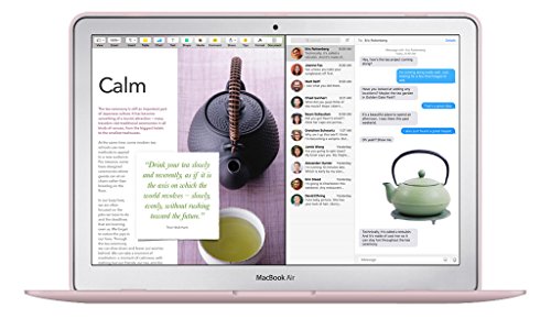 UESWILL Smooth Soft-Touch Matte Hard Shell Case Cover for MacBook Air 13" (Model: A1466/A1369) + Microfibre Cleaning Cloth, Rose Quartz