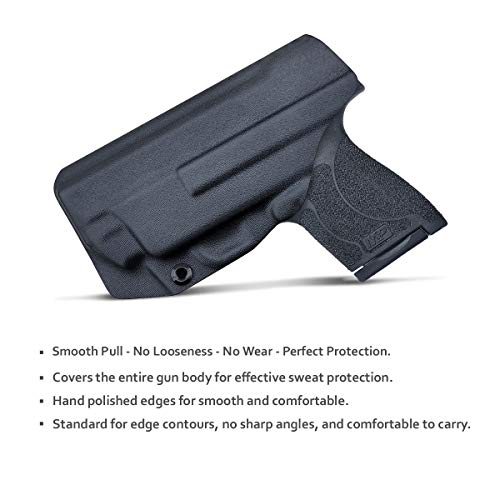 Iwb Kydex Holster Custom Fit Smith Wesson M P Shield 9mm 40 M2 0 S W With Integrated Laser Inside Waistband Concealed Carry Cover Mag Button Widened Entrance No Wear No Jitter Pricepulse