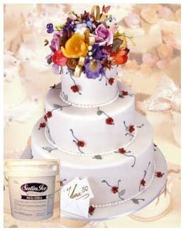 Satin Ice White Rolled Fondant Icing -20 Pounds Pail by SATIN FINE FOODS