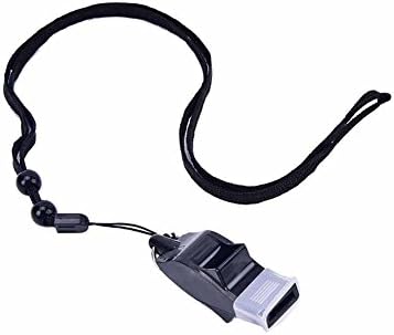 nakw88 Dolphin Whistle,Dolphin Whistle with Lanyard,Football Soccer Whistle Emergency Survival Kit,Sports Referee Whistles for School Sports,Competition,Training(Black)