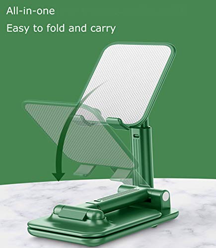 HUADEYI Adjustable Cell Phone Stand Folding Mobile Phone Holder Adjustable Lifting Folding Suitable for iPad Tablet Phone Holder Portable Desktop Tablet Phone Holder, All Phones