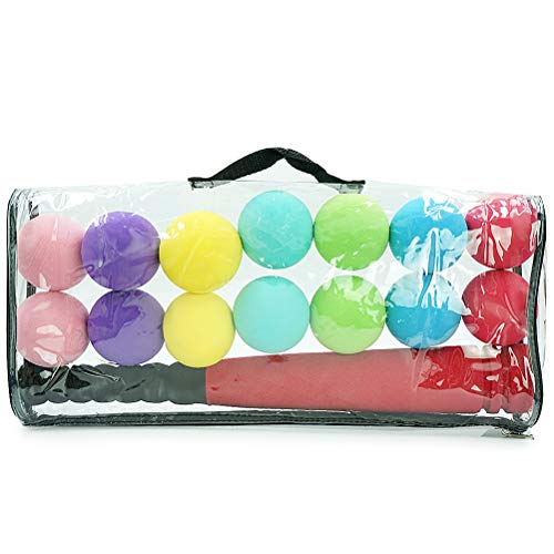 image for Aoneky Min Foam Bat with Multi Balls for Toddler - Indoor Soft Super S