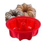 Silicone Baking Pan, Fluted Cake Pan for Large Jello, European Grade Premium Silicone Molds for Cakes,Gelatin, Non-Stick Round Cake Molds, 9.4 inch Tube Pan, FDA,LFGB Approved