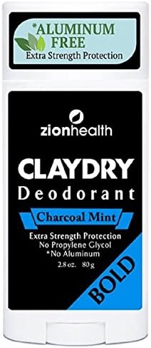 2 Pack Clay Dry Deodorant Charcoal Mint Deodorant 2.8 Oz.