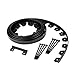 EasyFlex Heavy-Duty No-Dig Landscape Edging with Anchoring Spikes, 1.7 in. Tall Straight Top Commercial Grade Plastic Garden Border, Pack of (8) 20' Coils, Black (3100-20C-8) 160 Foot