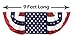 Epiphany WOW American Flag Bunting 9x3 Banner, Patriotic Bunting with Embroidered Stars and Sewn Stripes, Red, White and Blue Bunting