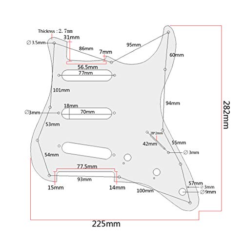 image for LIOOBO Wood Single Coil Pickguard Pickups for Fender Stratocaster Stra