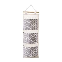 Conversege Novelty 3 Grids Wall Hanging Storage Bag Organizer Toys Container Decor Pocket Pouch (Gray)