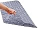 THETIS Homes Bath Tub and Shower Mat, Extra Long 16” x 40” Bathroom Mat with Suction Cups and Drain Holes Gray