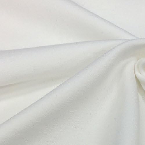 USA Made Premium Quality Soft and Stretchy Fleece Fabric by the Yard - White - 1 Yard