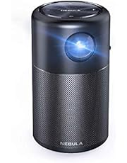 Anker Nebula Capsule, Smart Wi-Fi Mini Projector, Black, 100 ANSI Lumen Portable Projector, 360° Speaker, Movie Projector, 100 Inch Picture, 4-Hour Video Playtime, Neat Projector, Home Entertainment