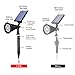 T-SUN Solar Spotlights Outdoor, 2 Pack White LED Landscape Lights, Waterproof Solar Powered Light with Auto On/Off, Adjustable Wall Lights for Yard, Garden, Patio, Driveway, Pool