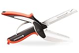 Lifestyle Chef Stainless Steel Multipurpose Kitchen Scissors - Clever Cutter Food Chopper with Heavy Duty Knife, Cutting Board, Fruit & Vegetable Peeler, Fish Slicer & Scaler, Bottle Opener