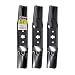 Maxpower 561557B 3-Blade Set for 54" Cut MTD/Cub Cadet/Troy-Bilt Replaces 942-05056a, 742-05056, 742-05056a, Black