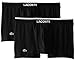 Lacoste Men's 2-Pack Colours Cotton Stretch Trunk, Black, Large