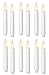 BOX of 12 Battery Operated LED Tapered Candles w/ Flickering Light Bulbs!