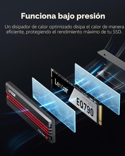 EQ790 PS5 SSD 4TB, SSD Interno NVMe M.2 con Disipador de Calor, 2280 PCIe Gen4x4 NVMe 1.4 SSD Interno, Lectura hasta 7.000 MB/s, Compatible con PS5, PC de Escritorio y Portátil