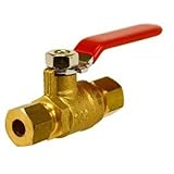 OCSParts MTLB-4C 1/4-1 Brass Ball Valve, Compression to Compression, Lead Free