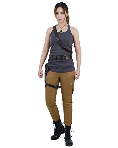 Lara Croft Tomb Raider Halloween Costumes Leg Holsters - miccostumes Women's Croft Cosplay Costume Vest