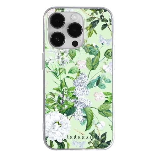 BABACO Funda para teléfono móvil de ERT Group para Apple iPhone 14 Pro Original y con Licencia Oficial diseño Flowers 038 Adaptada a la Forma del teléfono móvil, Funda Hecha de TPU