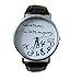 SMTSMT Hot Women's Leather Late Anyway Letter Watches_Black