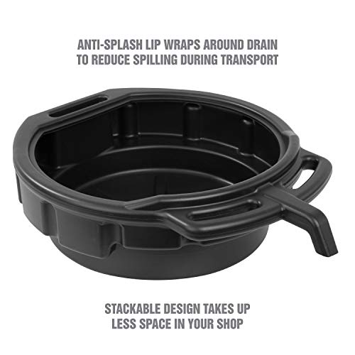 OEMTOOLS 87033 Black 4 Gallon Portable Oil Drain Pan, Antifreeze Drip