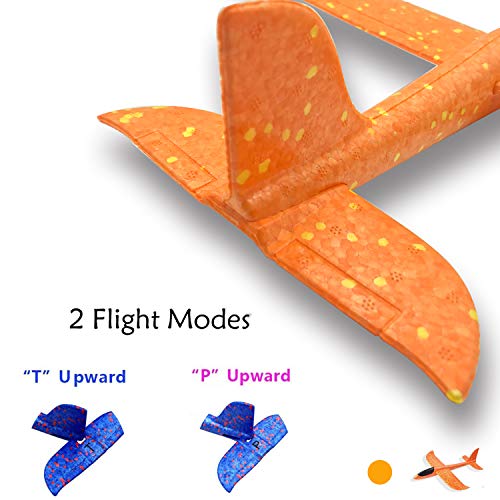 LOFEE Throwing Foam Airplane Toys for Boys,Glider Plane for Kids, Birthday Gift Flying Gliders, Foam Airplane for Boys & Girls