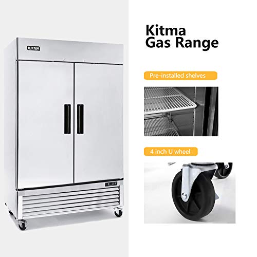 Commercial Refrigerator Upright Mount 2 Door Fridge with Digital