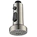 Versatile Brushed Nickel Triple Functional Kitchen Faucet Spray Nozzle Head Replacement Part For Pull Out Kitchen Sink Faucets Pause Stream and Spray Modes