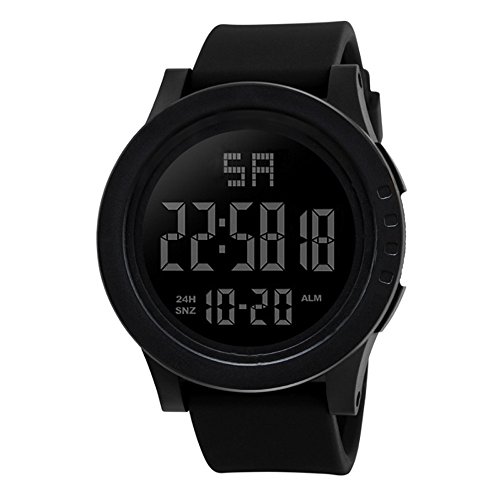 Sport Watch, 50M Waterproof Watch, Sport Wrist Watch for Men Women Kids, Digital Watch with Alarm Date and Time (Black -2)