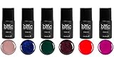 BMC 6pc Cream and Glitter Style Speed Gel Nail Polishes-Unforgettable Collection