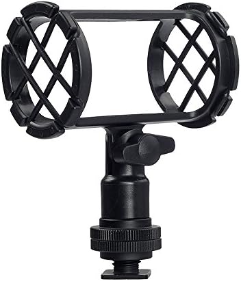 Nicad Microphone Shockmount Universal Holder Clip with Hot Shoe Mount for Shotgun Microphone AKG D230 Sennheiser MKH-416 ME66 Rode NTG-2 NTG-1 Audio-Technica AT-875R